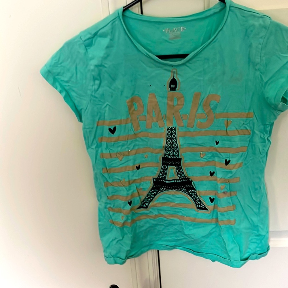 Green paris childrens place graphic tee size 16